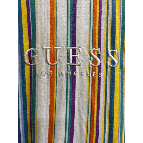 Vintage Y2K Guess Originals Striped Short Sleeve Tee Multi-color, L - Picture 2 of 6
